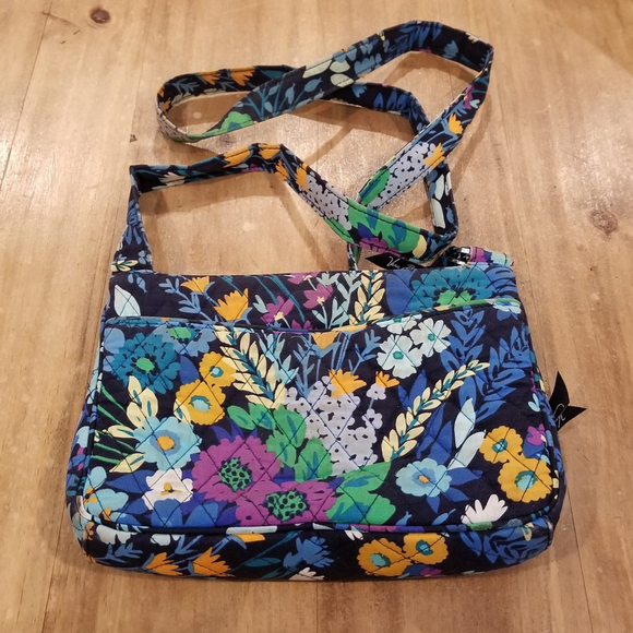 Vera Bradley Crossbody Purse Floral Flower AOP Allover - Picture 2 of 10